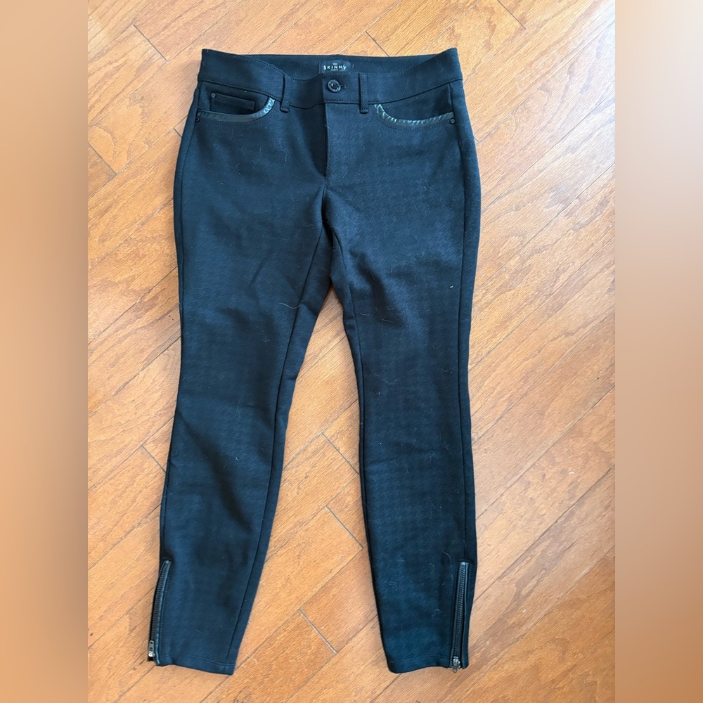 White House Black Market Houndstooth Black Women's Skinny Jeans